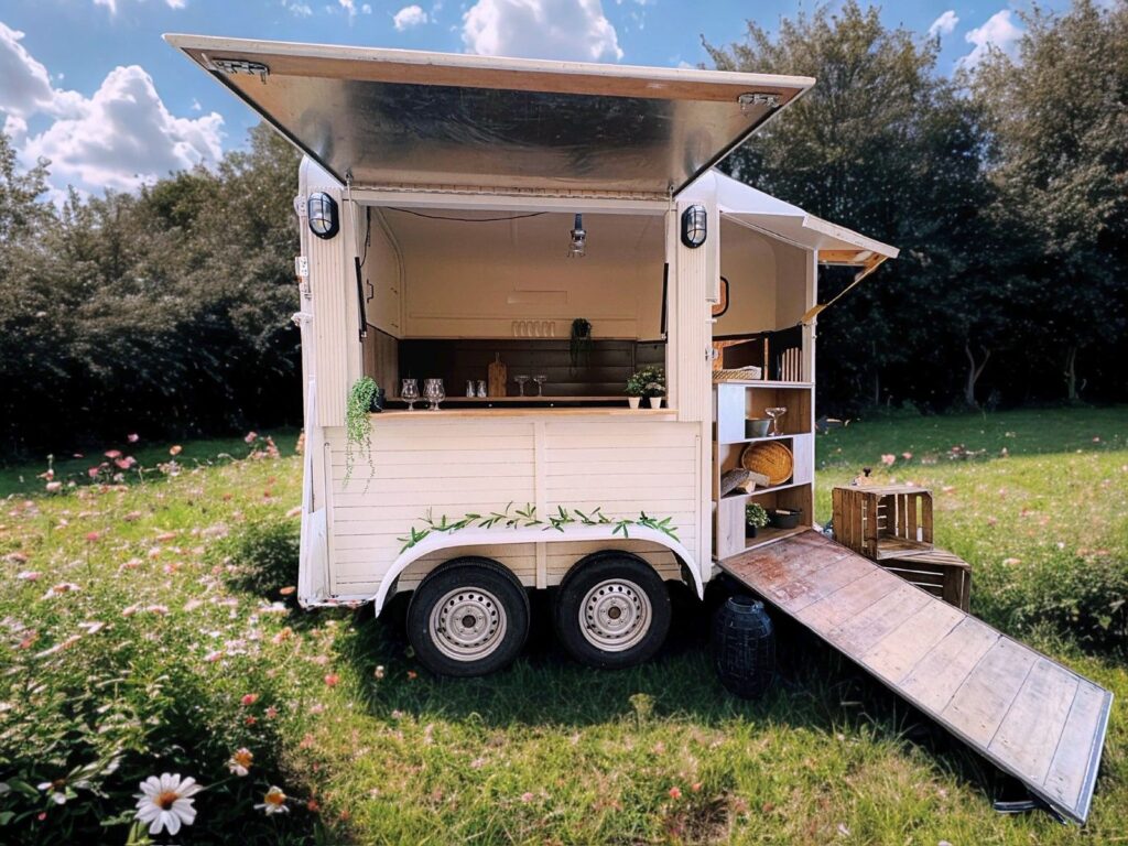 De koffietrailer van Nik’s Koffiebar: een omgebouwde paardentrailer